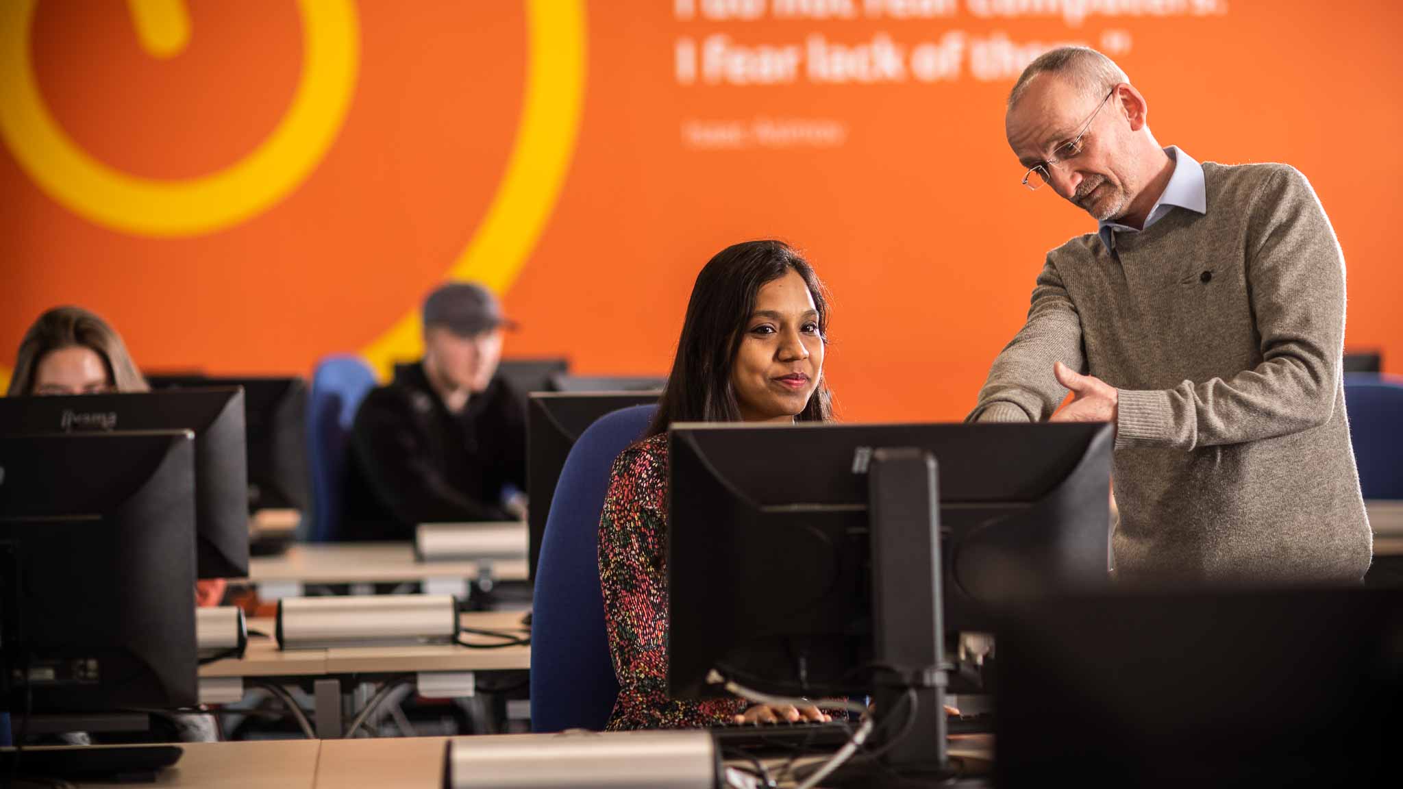 Students in a computer lab