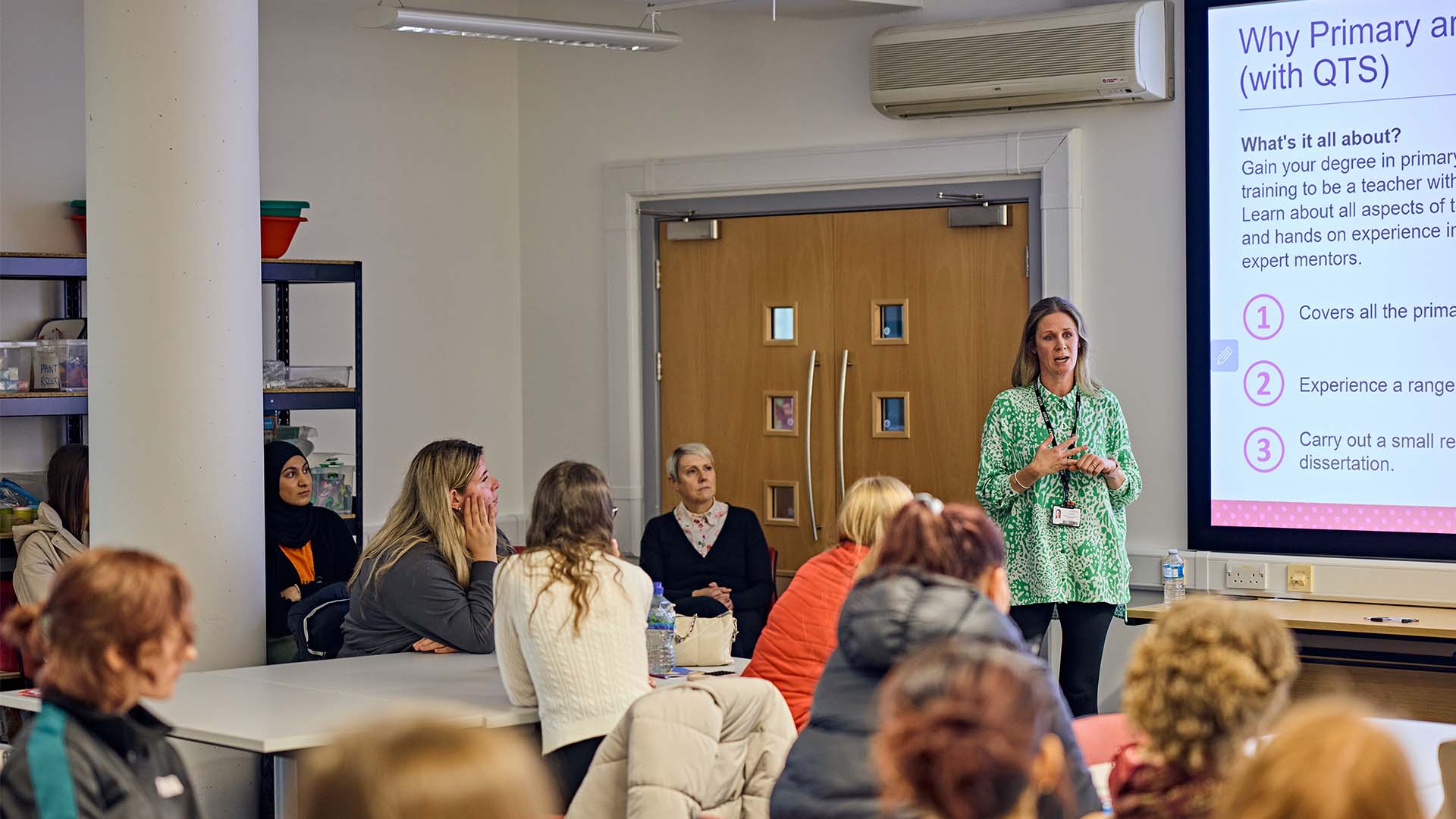 Teacher presenting to class