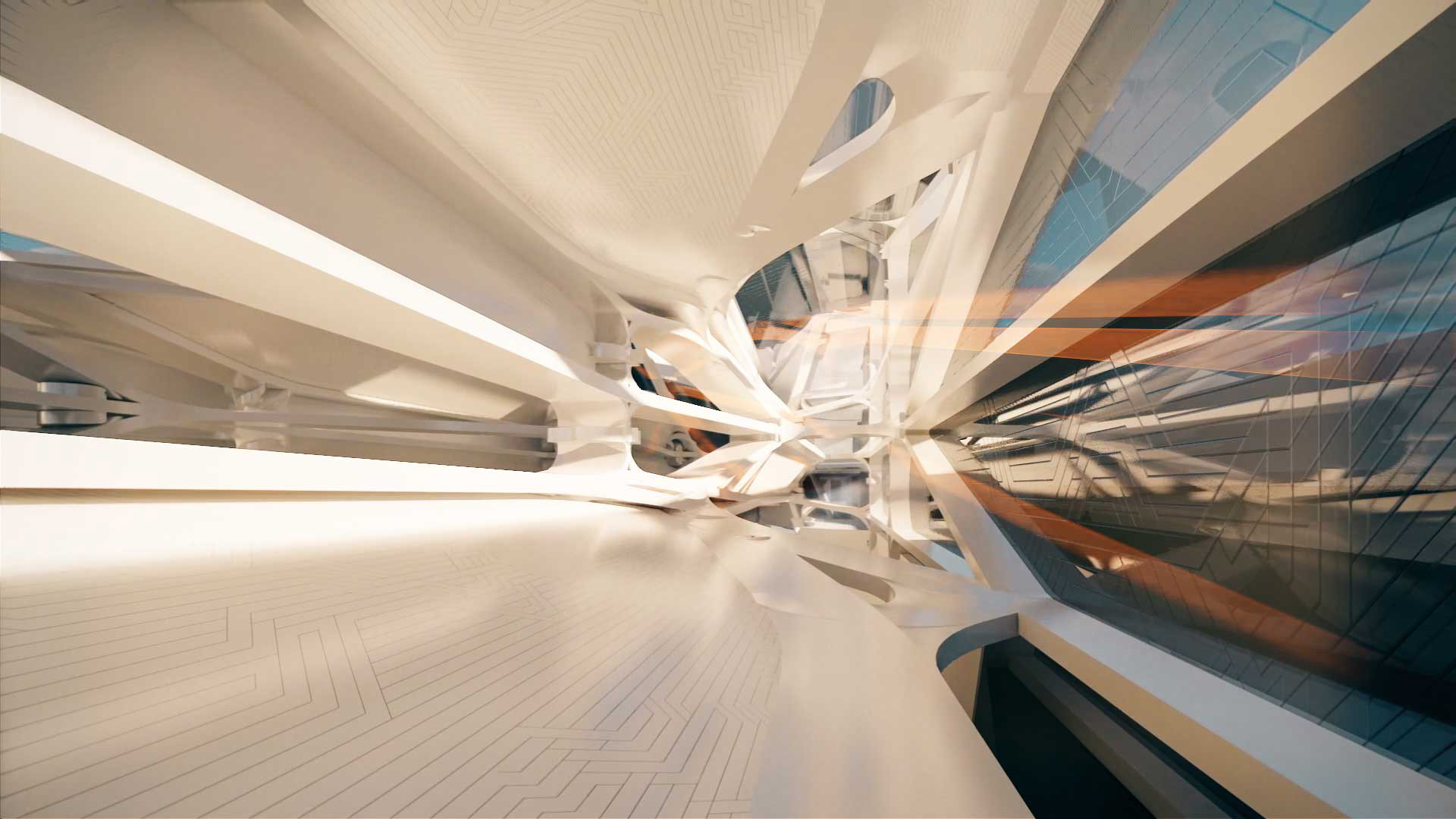 Student work showing an artistic architectural image