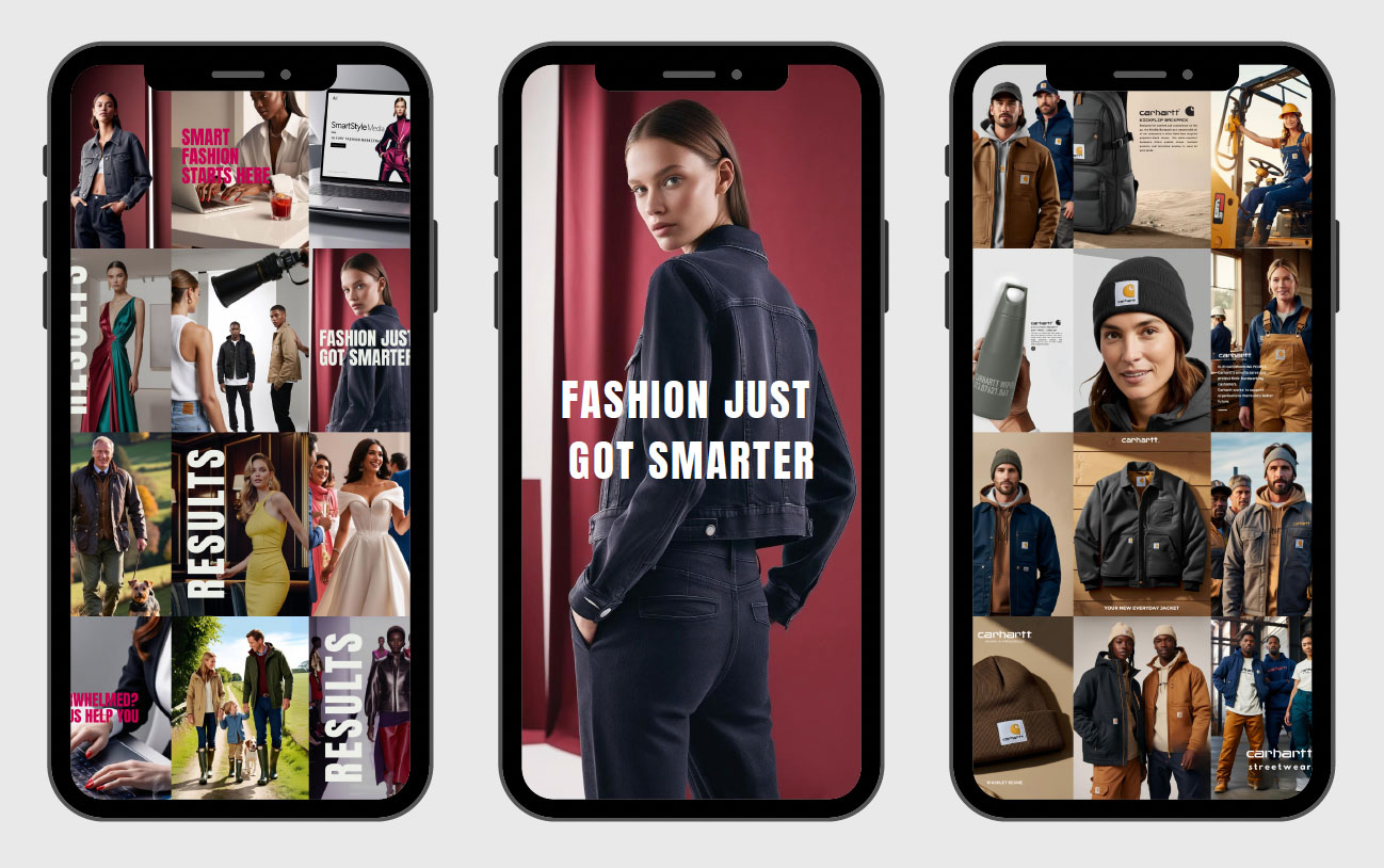 Student photography of various social media feeds