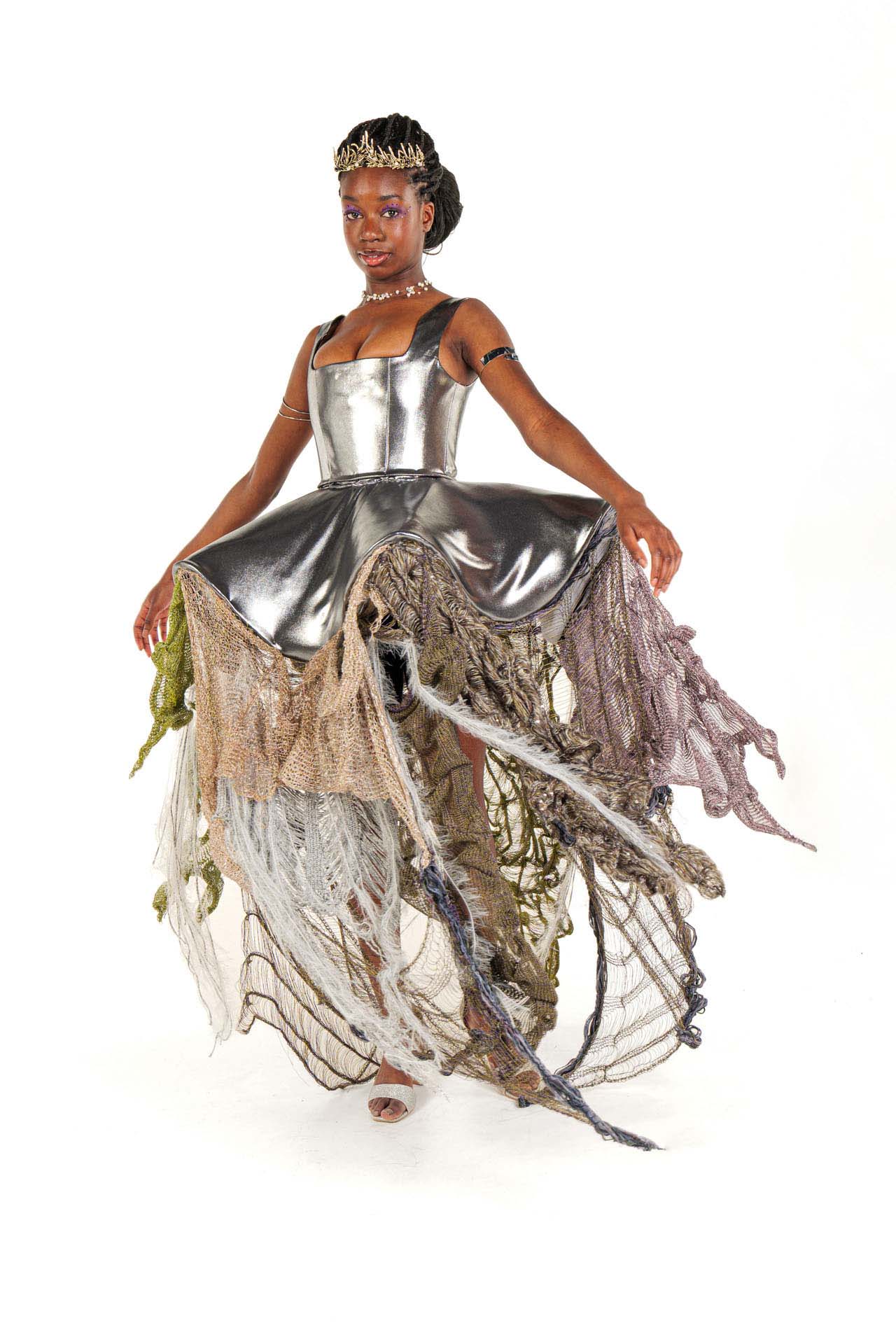 Student photography as girl dressed as a princess