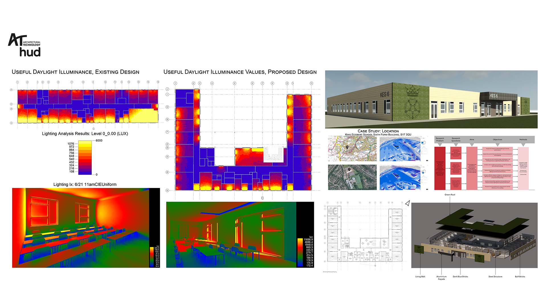 Student architectural drawing of educational buildings