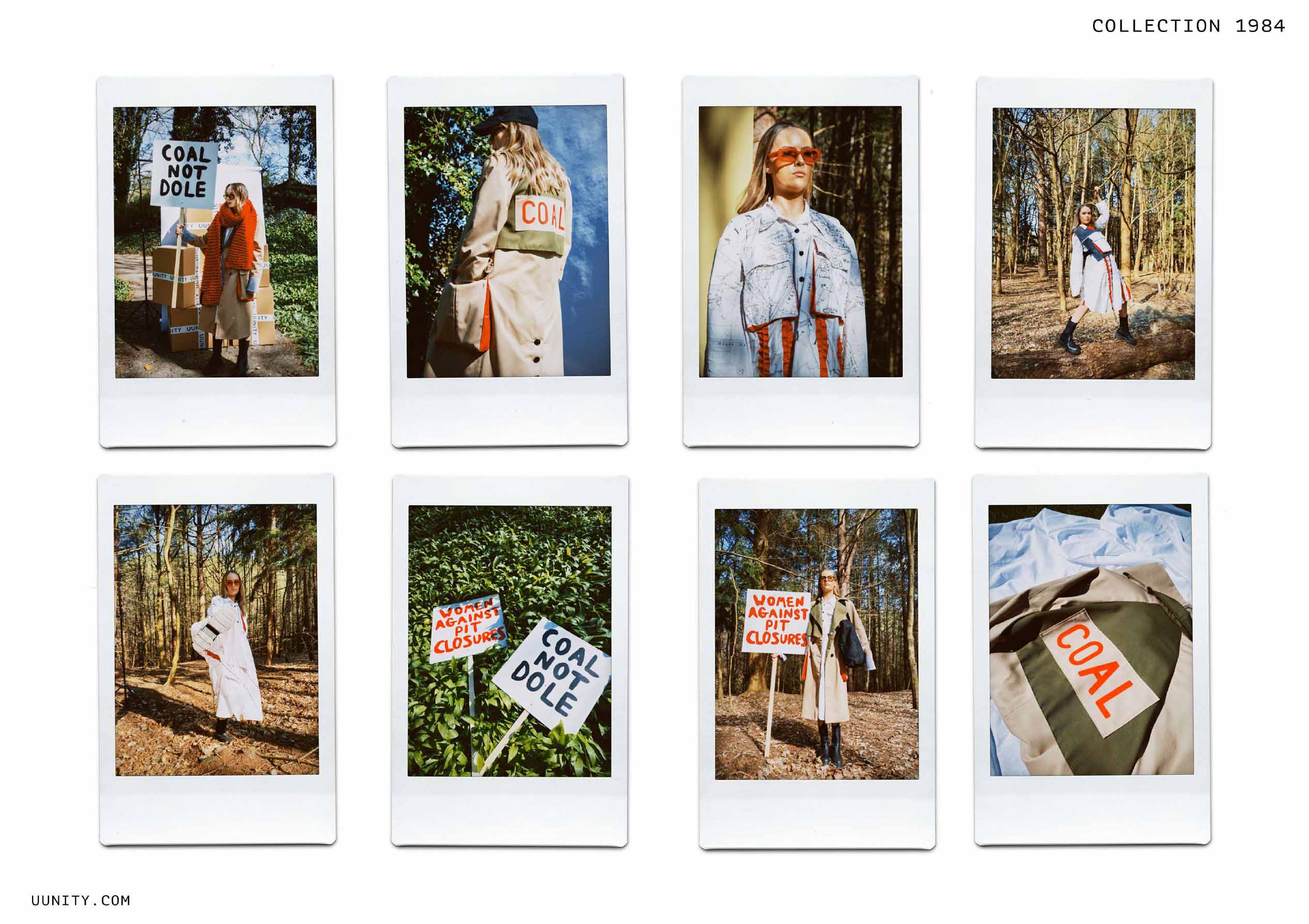 A selection of student fashion designs